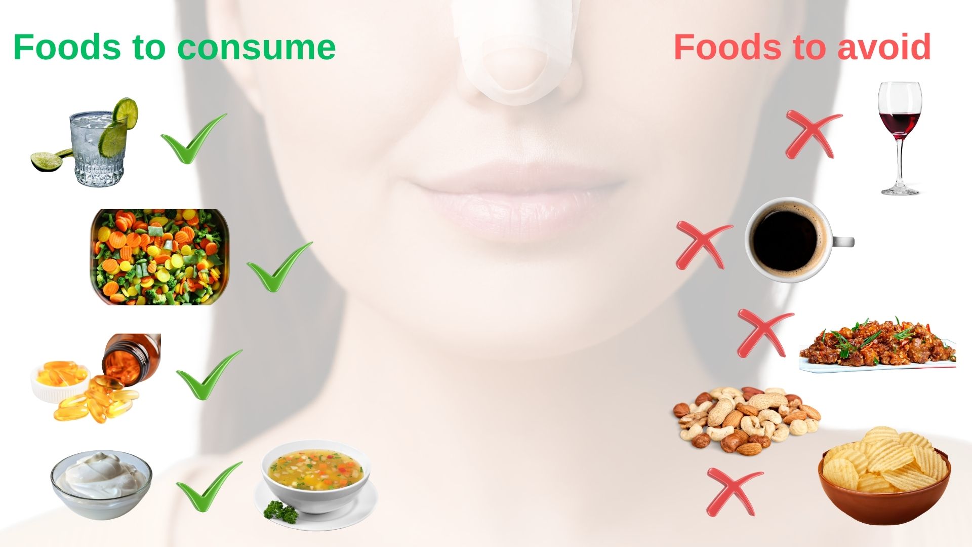 foods to eat and avoid after rhinoplasty in Turkey Antalya 