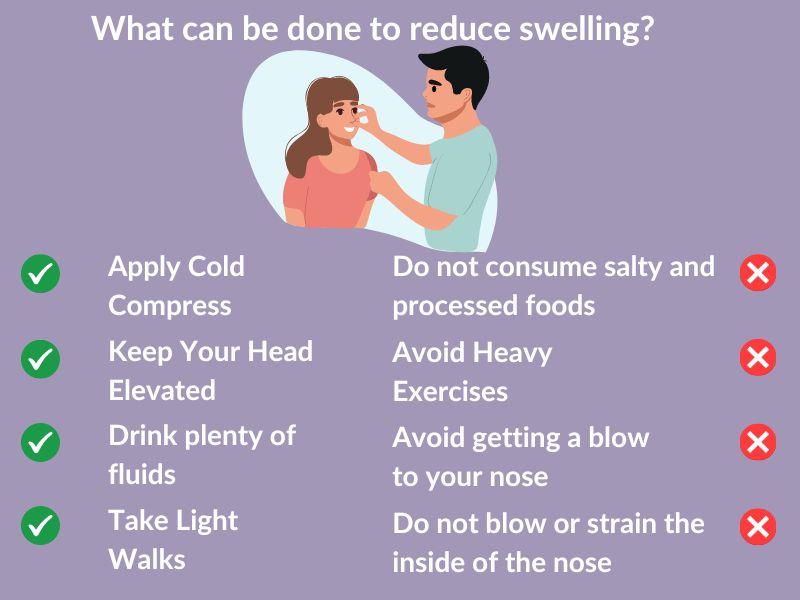 What can be done to reduce swelling